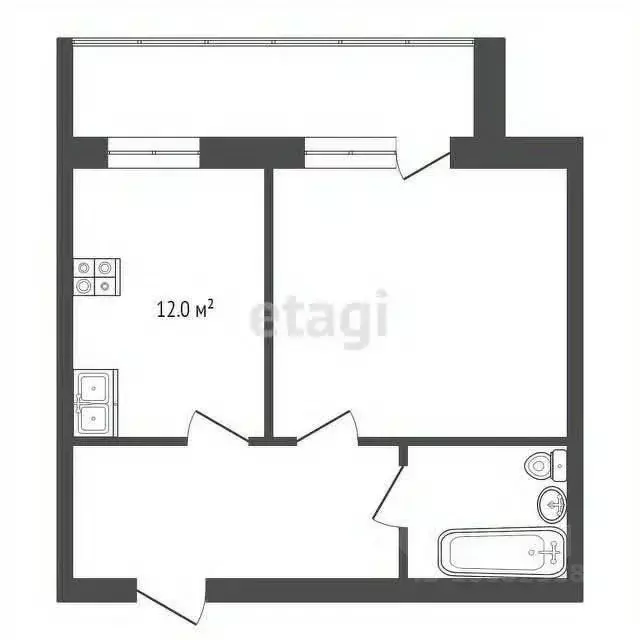 1-к кв. Владимирская область, Муром Лесной проезд, 1 (40.6 м) - Фото 1