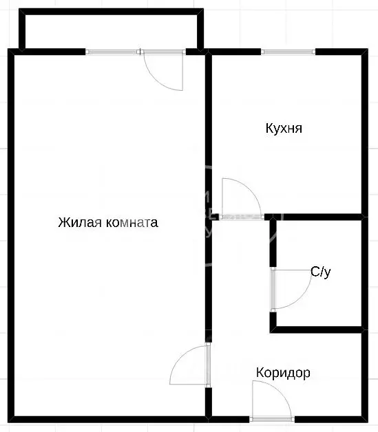 1-к кв. Пермский край, Чернушка бул. Генерала Куприянова, 3 (33.1 м) - Фото 1