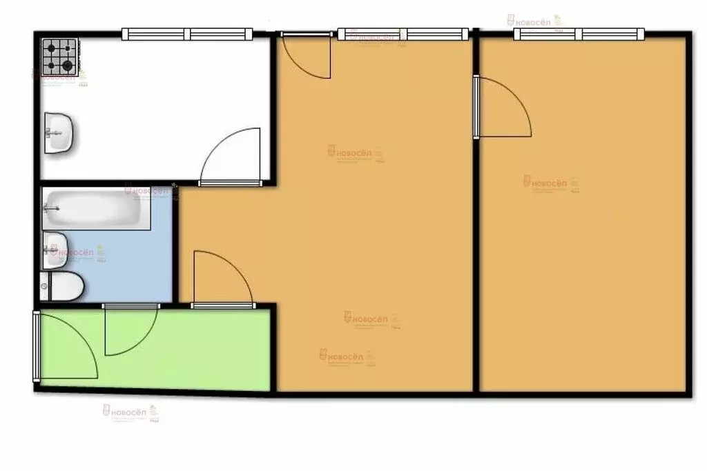 2-комнатная квартира: Екатеринбург, Социалистическая улица, 3 (45 м) - Фото 0