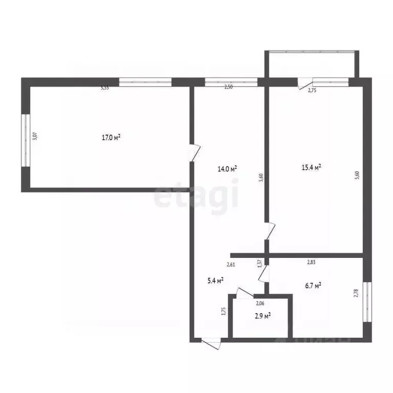 3-к кв. Кемеровская область, Кемерово Ленинградский просп., 43 (61.4 ... - Фото 1