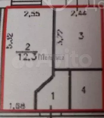 1-к. квартира, 26,1 м, 2/3 эт. - Фото 0