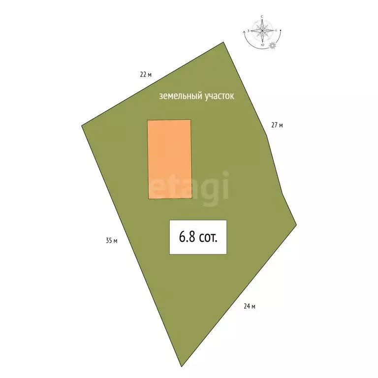 Участок в Майминский район, посёлок Алфёрово (6.8 м) - Фото 1