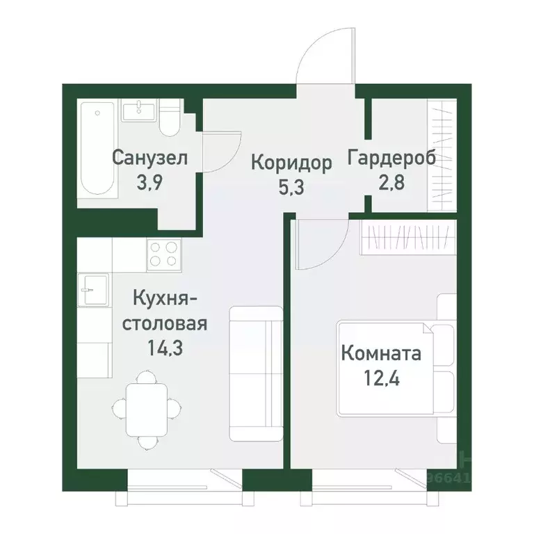 1-к кв. Челябинская область, Челябинский городской округ, пос. ... - Фото 0