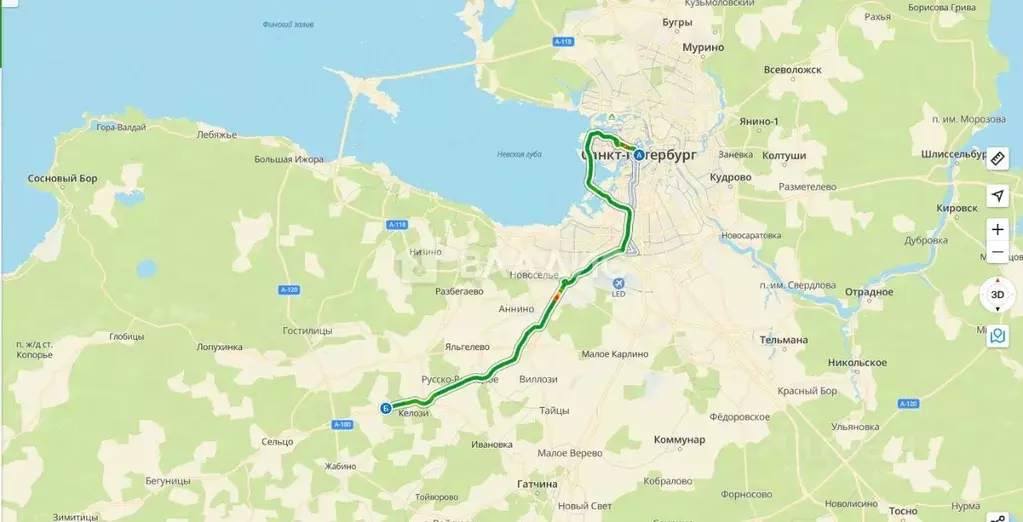 Участок в Ленинградская область, Ломоносовский район, Кипенское с/пос, ... - Фото 1