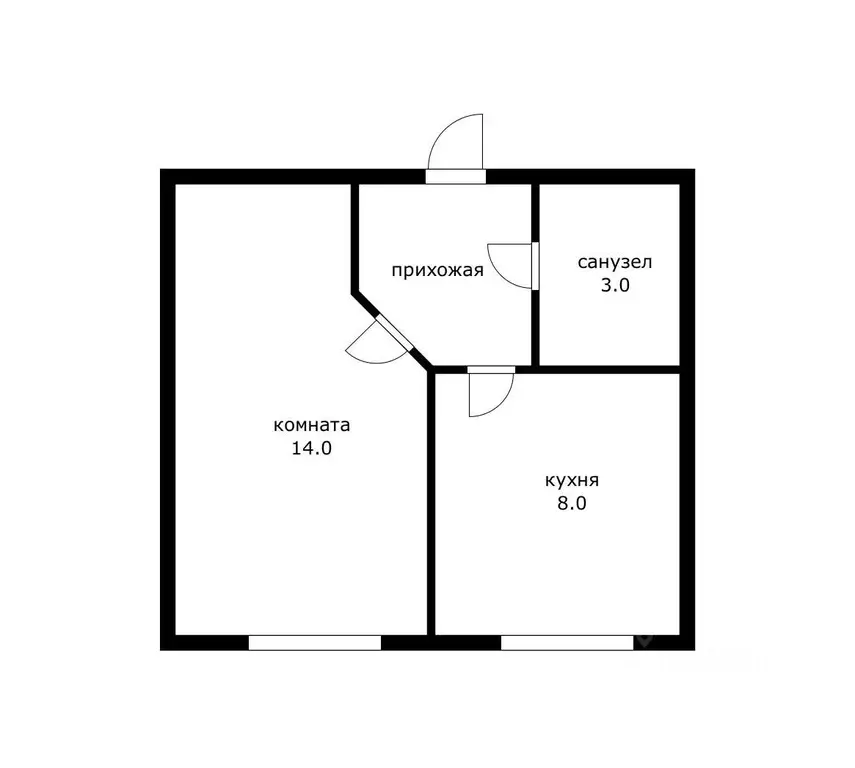 1-к кв. Адыгея, Тахтамукайский район, Яблоновский пгт Луговая ул., ... - Фото 2