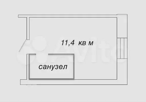 Квартира-студия, 11,4 м, 1/8 эт. - Фото 0