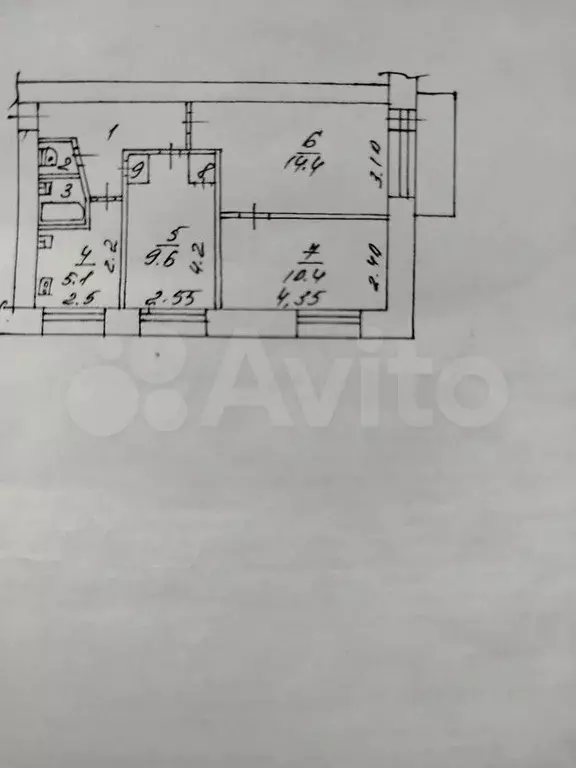3-к. квартира, 52 м, 4/5 эт. - Фото 0