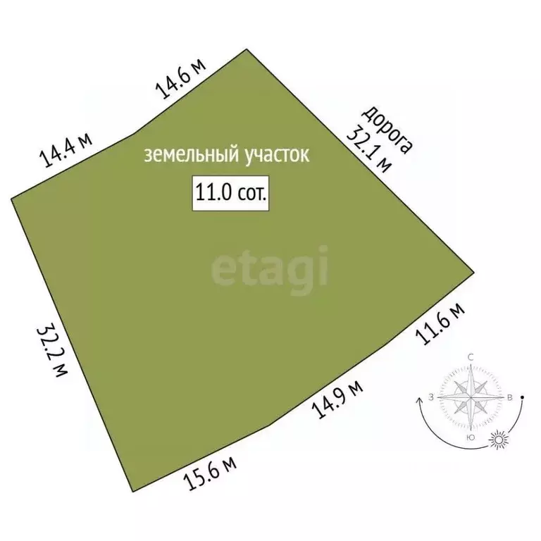 Участок в Москва Фаворит кп, 600 (11.02 сот.) - Фото 1
