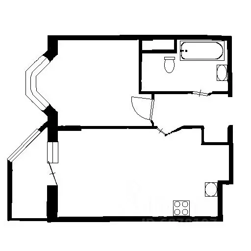 1-к кв. Санкт-Петербург ул. Летчика Лихолетова, 14к3 (38.0 м) - Фото 1