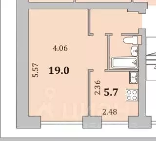 1-к кв. Мурманская область, Мурманск Октябрьская ул., 27 (30.0 м) - Фото 2