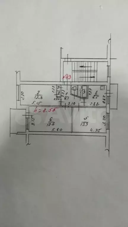 3-к. квартира, 65 м, 5/5 эт. - Фото 0