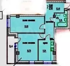 2-к. квартира, 65 м, 8/21 эт. - Фото 0
