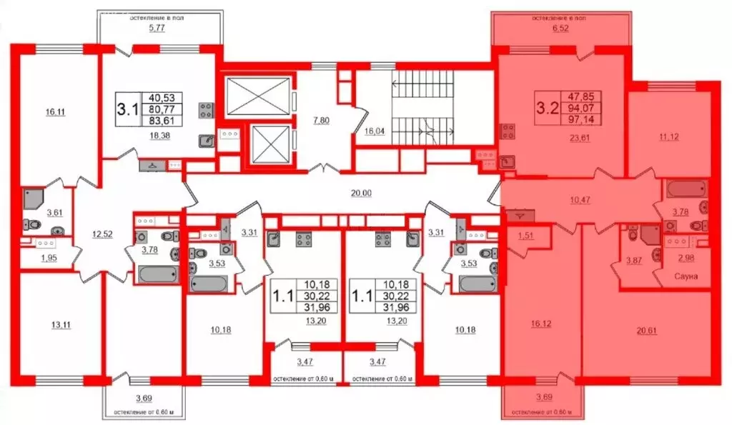 3-комнатная квартира: Санкт-Петербург, Кубинская улица, 78к2 (97.14 м) - Фото 1