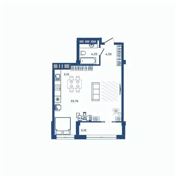 1-к кв. Челябинская область, Челябинск ул. Энгельса, 6 (46.6 м) - Фото 1