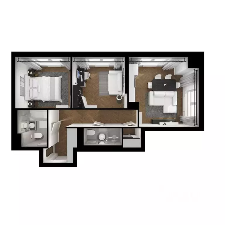 2-к кв. Свердловская область, Екатеринбург Уктус жилрайон, Утес жилой ... - Фото 2