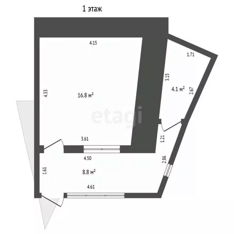 1-к кв. Крым, Ялта муниципальный округ, Симеиз пгт ул. Григория ... - Фото 2
