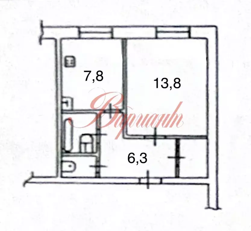1-к кв. Архангельская область, Северодвинск ул. Советских Космонавтов, ... - Фото 2