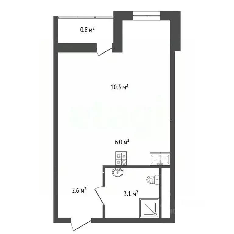 Студия Москва Скандинавия жилой комплекс, ул. Эдварда Грига, 7 (23.0 ... - Фото 1