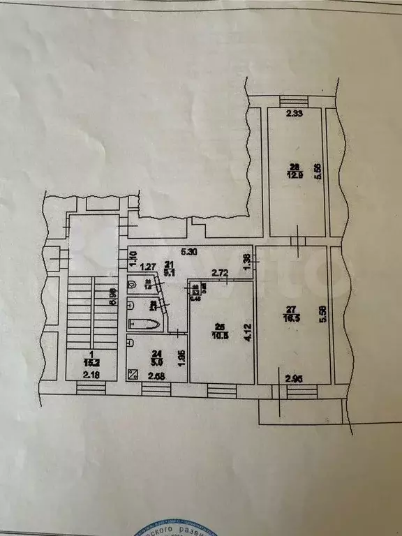 3-к. квартира, 57,3 м, 2/5 эт. - Фото 0