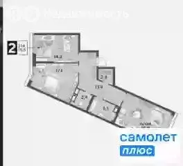 2-комнатная квартира: Краснодар, микрорайон Догма Парк, улица Марины ... - Фото 0