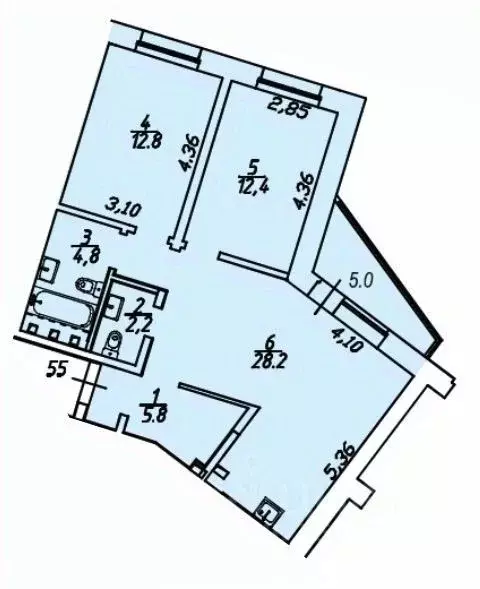 2-к кв. Иркутская область, Иркутский муниципальный округ, Маркова рп, ... - Фото 1