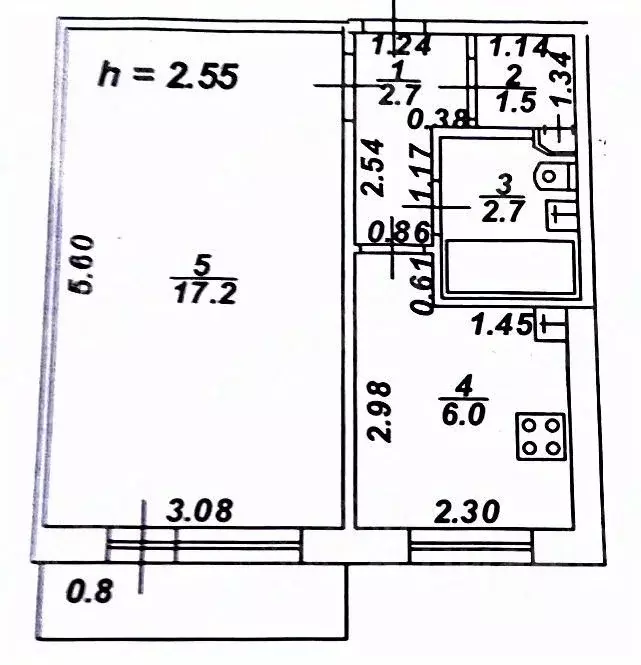 1-к кв. Тверская область, Тверь ул. Склизкова, 105 (30.9 м) - Фото 2