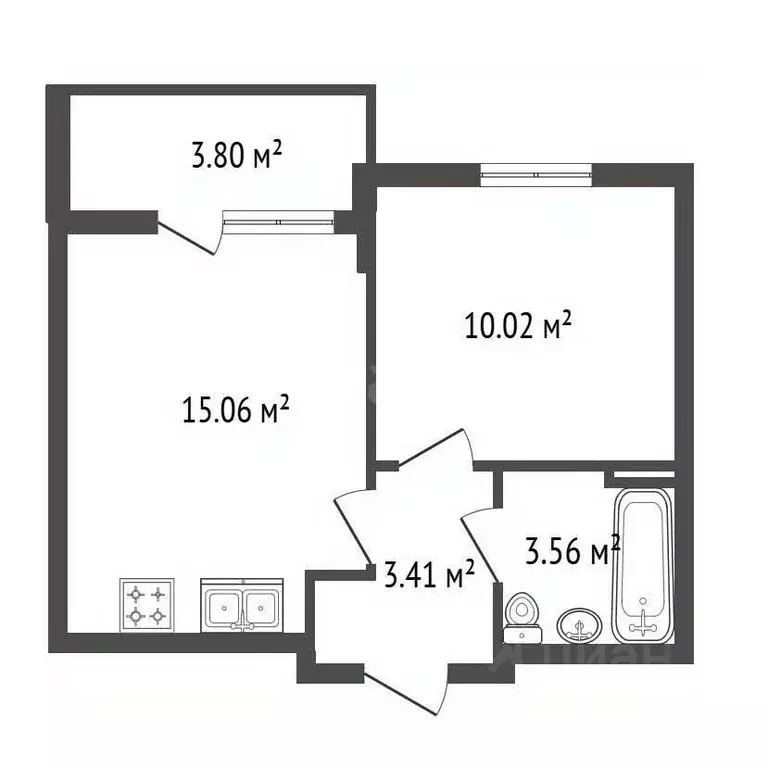 1-к кв. Санкт-Петербург Пулковское ш., 99к4 (31.2 м) - Фото 2