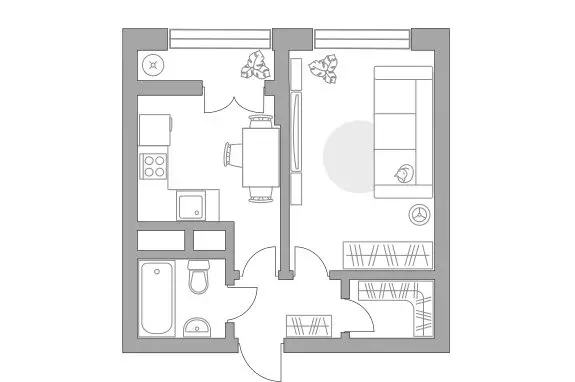 1-комнатная квартира: Балашиха, улица Яганова, 1 (31.49 м) - Фото 1