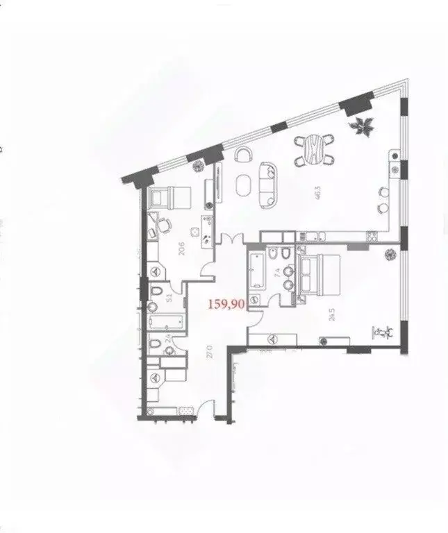 4-к кв. Москва Мытная ул., 40к1 (160.0 м) - Фото 1