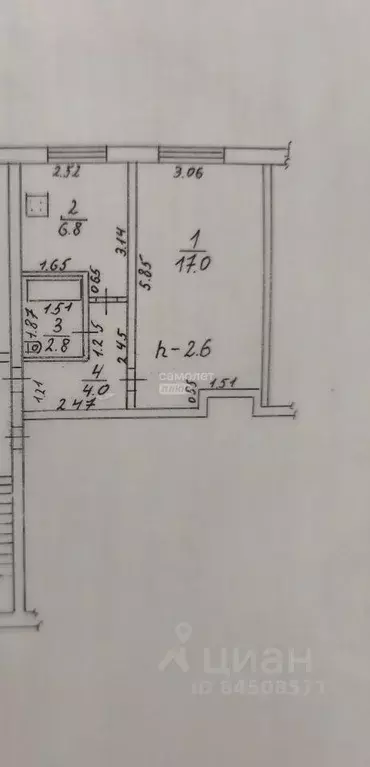 1-к кв. Калужская область, Дзержинский муниципальный округ, пос. ... - Фото 2