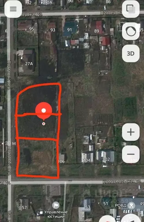 Участок в Омская область, с. Азово ул. Комсомольская (38.0 сот.) - Фото 1
