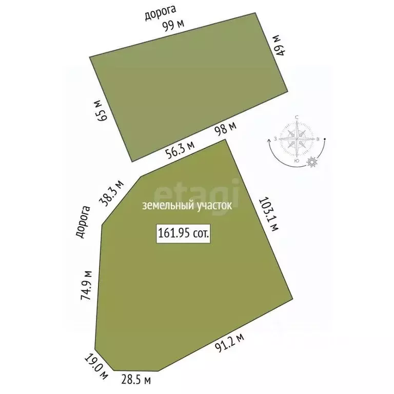 Участок в Крым, Бахчисарайский район, с. Вилино  (161.95 сот.) - Фото 2