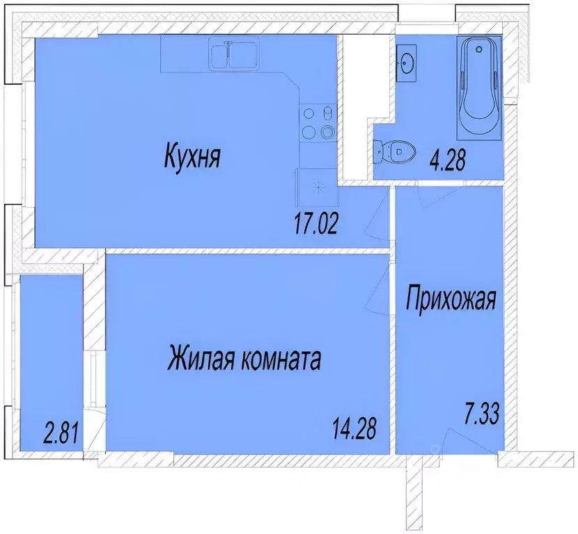 1-к кв. Московская область, Мытищи Олимпийский просп., 12 (48.0 м) - Фото 2