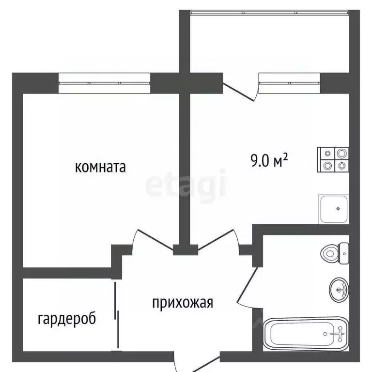 1-к кв. Ямало-Ненецкий АО, Тарко-Сале Пуровский район, ул. Геофизиков, ... - Фото 1