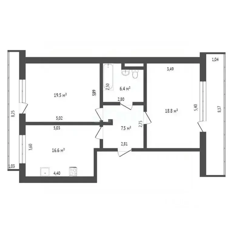 2-к кв. Севастополь ул. Степаняна, 10Б (73.9 м) - Фото 2