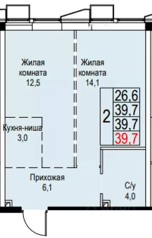 2-к кв. Москва Новоостаповская ул., 20 (39.7 м) - Фото 1