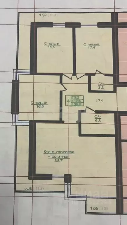 3-к кв. Северная Осетия, Владикавказ ул. Андрея Днепровского, 8/4 ... - Фото 2