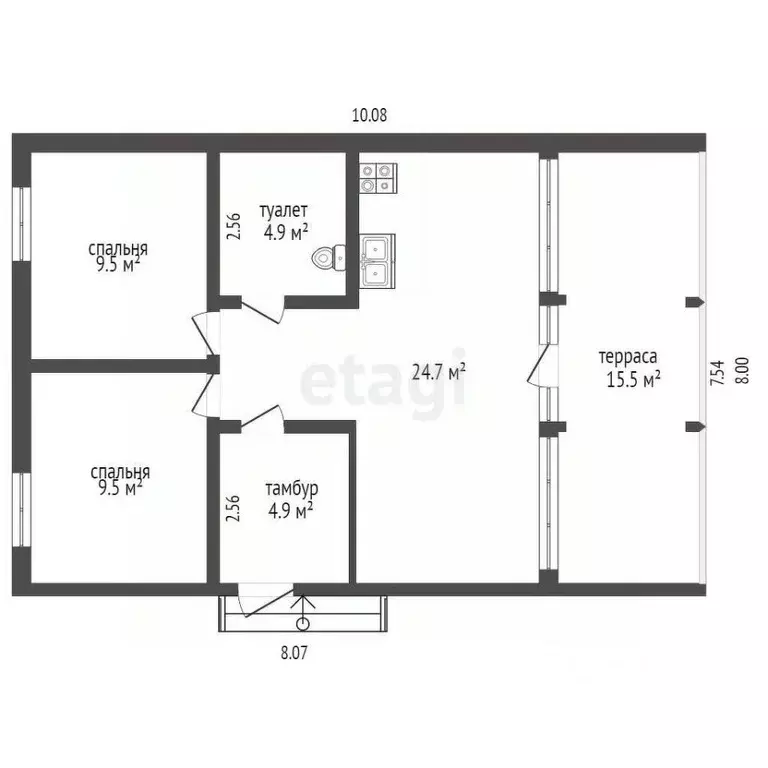 Дом в Калужская область, Ферзиковский муниципальный округ, Красный ... - Фото 2