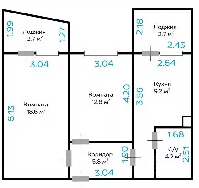 2-к кв. Московская область, Лосино-Петровский городской округ, ... - Фото 2