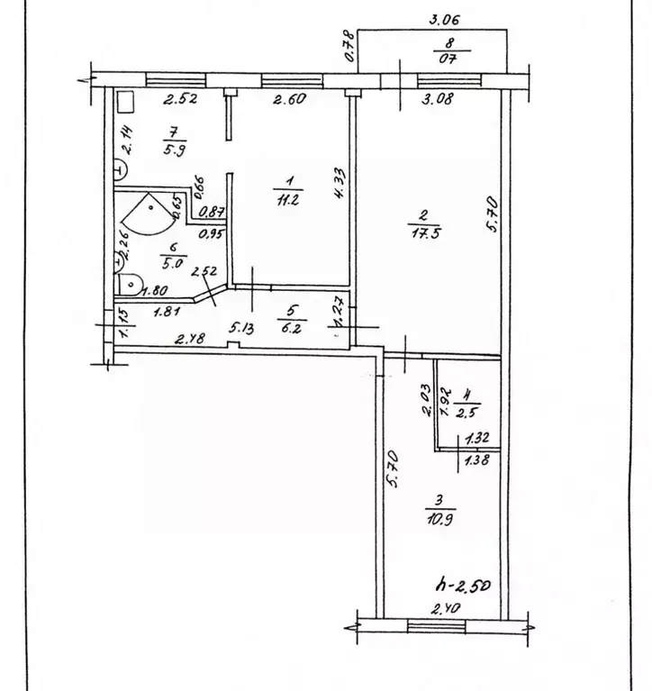 3-к кв. Омская область, Калачинск ул. Петра Ильичева, 12 (59.2 м) - Фото 2