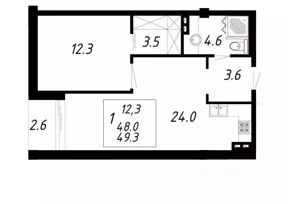 1-к кв. Ставропольский край, Ессентуки Озеро жилой комплекс (49.3 м) - Фото 0