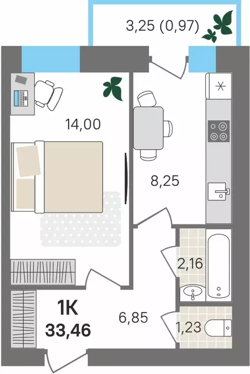 1-к кв. Пермский край, Пермский муниципальный округ, с. Култаево ул. ... - Фото 1