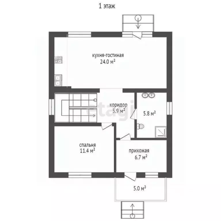 Дом в Ростовская область, Мясниковский район, Краснокрымское с/пос, ... - Фото 2