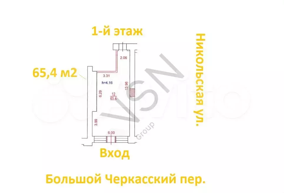 65,4 м2, трафик, м. Лубянка - Фото 0