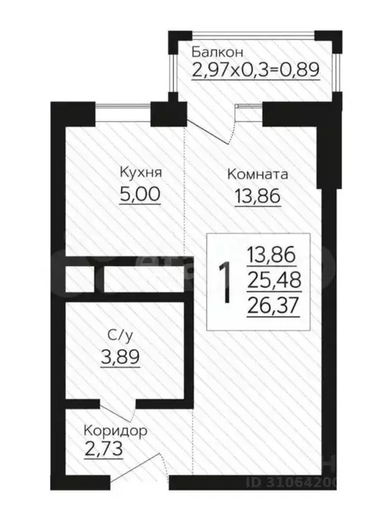 1-к кв. Краснодарский край, Краснодар ул. 3-я Трудовая, 1/3 (27.0 м) - Фото 0