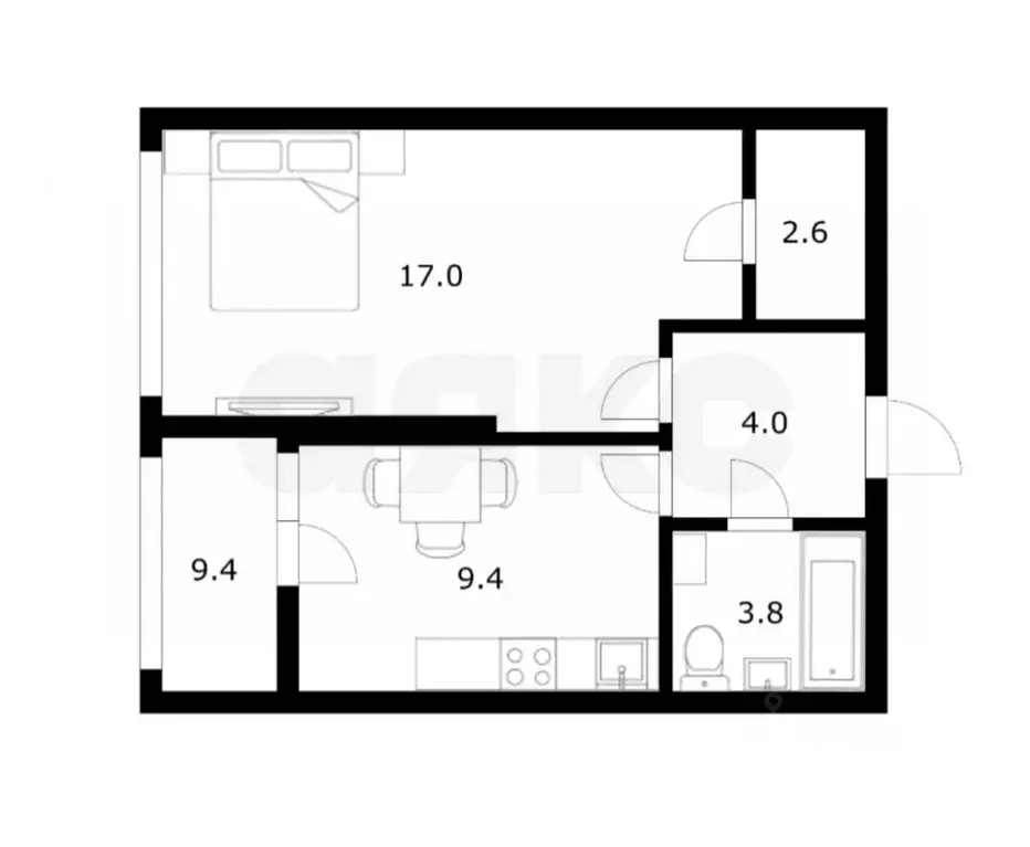 1-к кв. Москва 6-я Радиальная ул., вл7к28 (38.0 м) - Фото 0