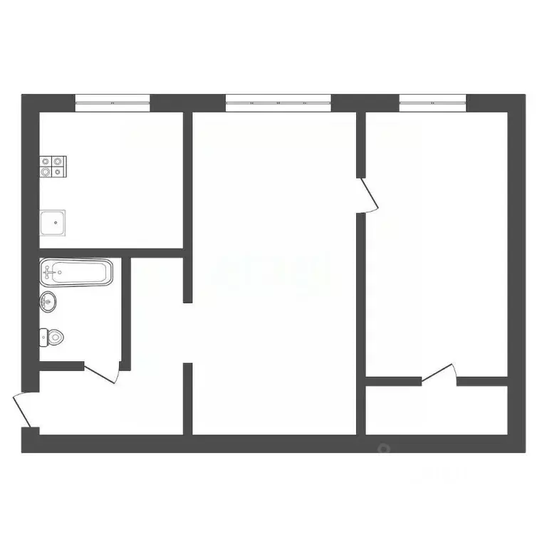 2-к кв. Тульская область, Богородицк ул. Свободы, 38 (45.1 м) - Фото 0