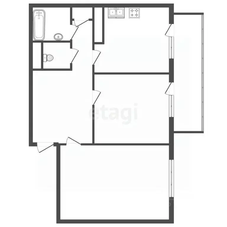 2-к кв. Санкт-Петербург Дунайский просп., 58К1 (48.0 м) - Фото 2