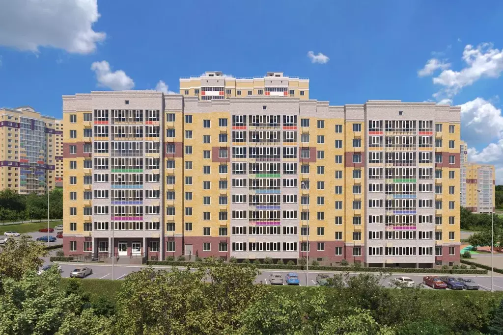 2-к кв. Чувашия, Чебоксары ул. Василия Алендея, поз35 (62.15 м) - Фото 2