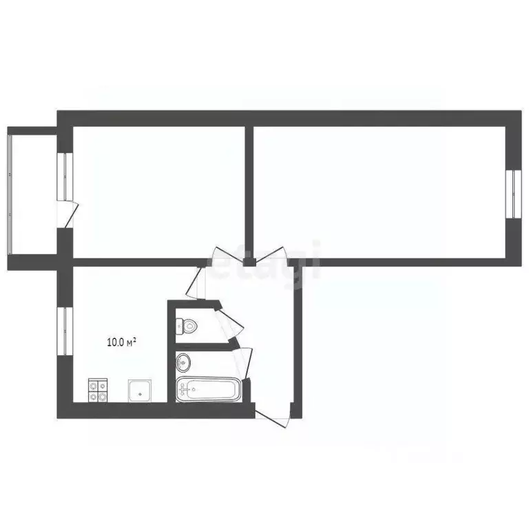 2-к кв. Тюменская область, Тюмень ул. Баумана, 111 (49.5 м) - Фото 2